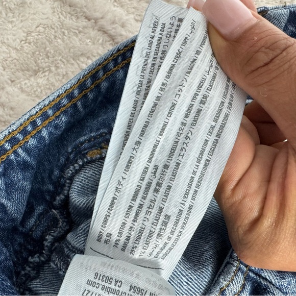 Abercrombie & fitch vintage High-Waisted mom Blue Denim Jeans womens 6 ,28 - Picture 12 of 16